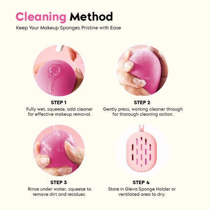 Gleva Makeup Blender Sponge Set of 4