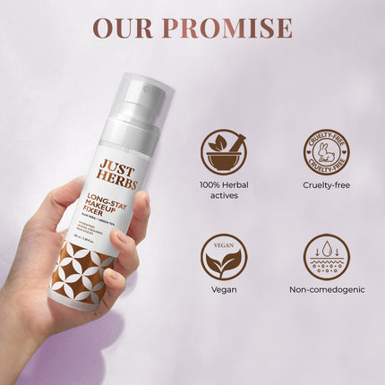 Just Herbs Long Stay Non Sticky Makeup Fixer, Setting Spray for Face Makeup-100ml