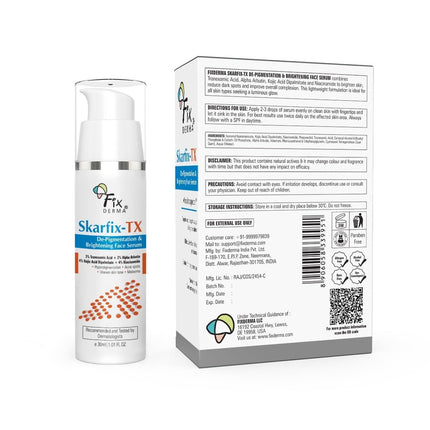 Fixderma Skarfix-TX Face Serum with 4% Kojic Acid, 4% Niacinamide Serum, 3% Tranexamic Acid & 2% Alpha Arbutin-30Ml