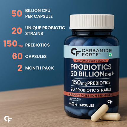 Carbamide Forte Probiotics Supplement 60 Capsules