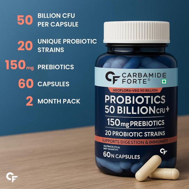 Carbamide Forte Probiotics Supplement 60 Capsules