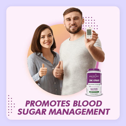 Healthy Hey Nutrition Zinc Citrate - 120 Veg Capsules