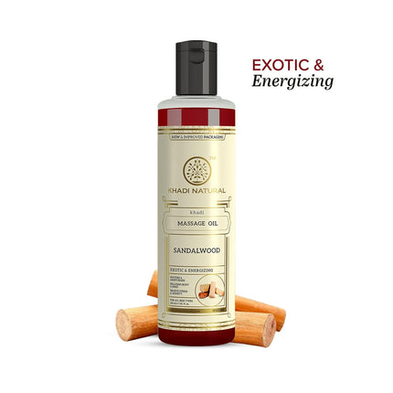 Khadi Natural Sandalwood Massage Oil -210ml