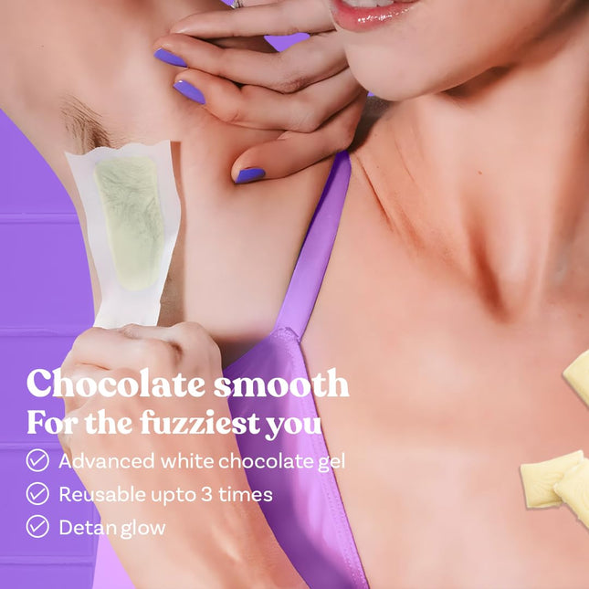 Bombae Choco Wax Strip for Women | 1 Pack (20 Strips)
