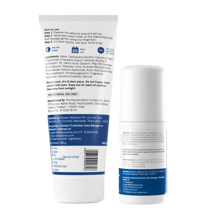 Be Bodywise Underarm Brightening Kit  4% AHA BHA Underarm Roll-On 50ml & Pigmentation Repair Cream (100g)