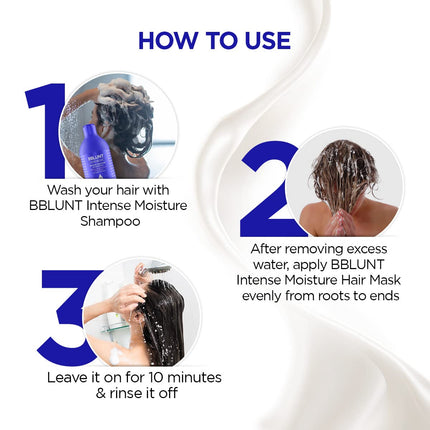 BBLUNT Intense Moisture Hair Mask With Jojoba Oil & Vitamin E-250g