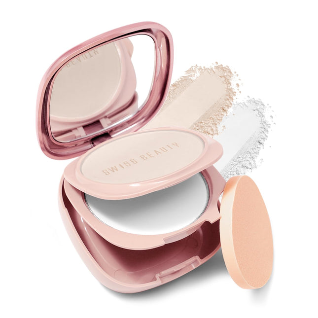 SWISS BEAUTY All Matte & Set Duo Lightweight Compact Powder + Translucent Powder-20gm