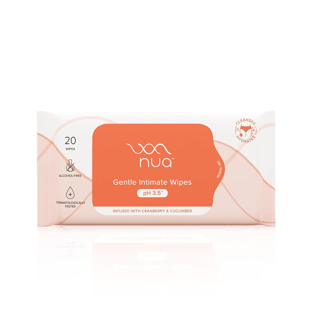 Nua Gentle Intimate Wipes | Fragrance Free -20 Wipes