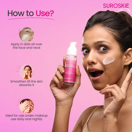 SUROSKIE Rose Glass Skin Moisturizer 50ml | Enriched With Collagen