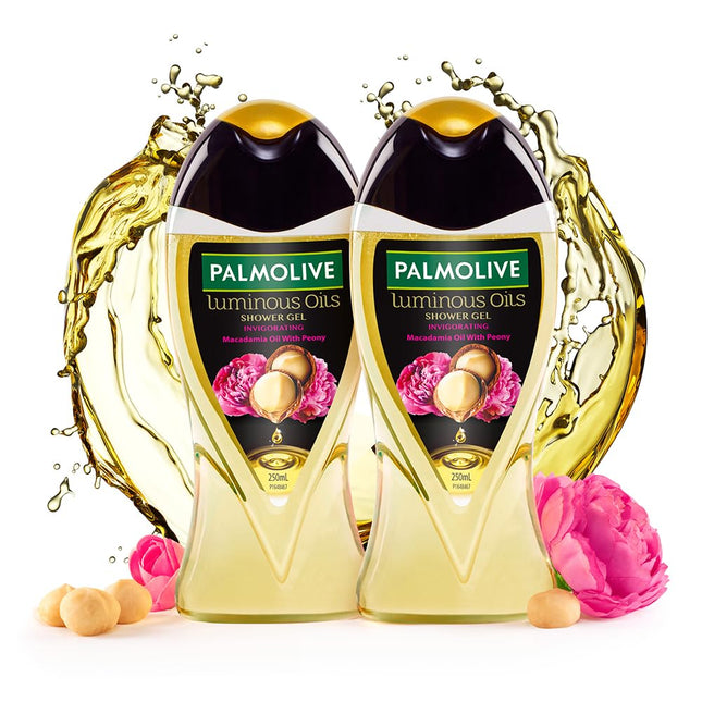 Palmolive Macadamia Oil & Peony Luminous Oils Body Wash 250ml Pack of 2