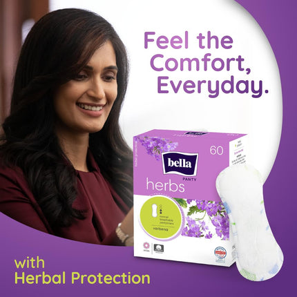 Bella Herbs Panty Liners, (Verbena Normal)(Pack of 60)