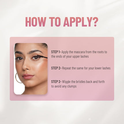 Swiss Beauty Waterproof Volume Mascara -Jet Black, 8.5Ml