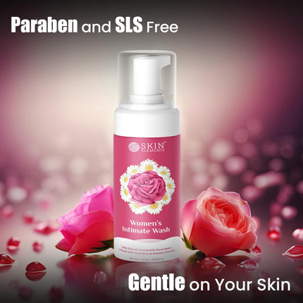 Skin Elements Intimate wash for Women 120 ml | with Rose Water, Chamomile, Calendula & Aloe Vera