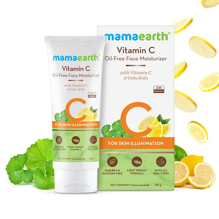Mamaearth Vitamin C Oil-Free Moisturizer For Face with Vitamin C & Gotu Kola-80g