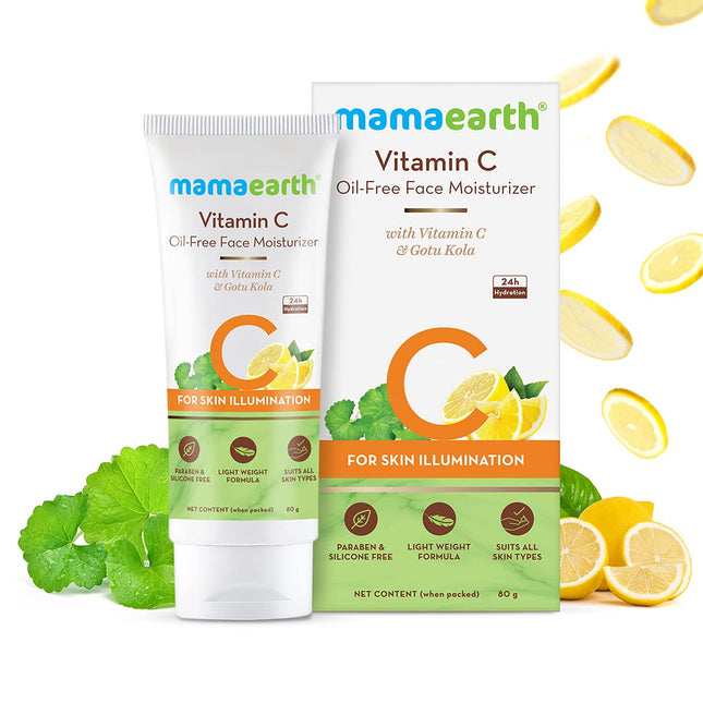 Mamaearth Vitamin C Oil-Free Moisturizer For Face with Vitamin C & Gotu Kola-80g