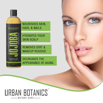 UrbanBotanics Cold Pressed Jojoba Oil for Skin & Hair - Virgin & Unrefined - 100ml