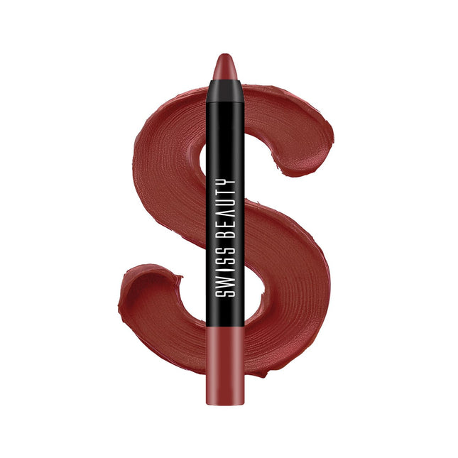 Swiss Beauty Matte Long Lasting Stay Maxx Lip Crayon Lipstick -3.5g