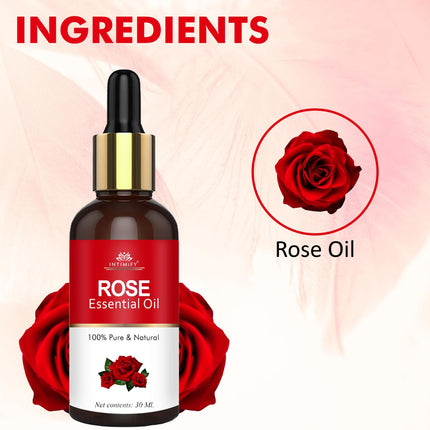 INTIMIFY Rose Essential Oil, For Face, Skin, Hair Growth, Diffuser, Soap Making 30 ml