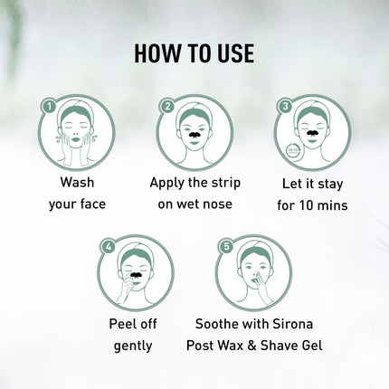 Sirona Bamboo Charcoal Blackheads Remover Nose Strips for Women – 8 Strips (Pack of 1)