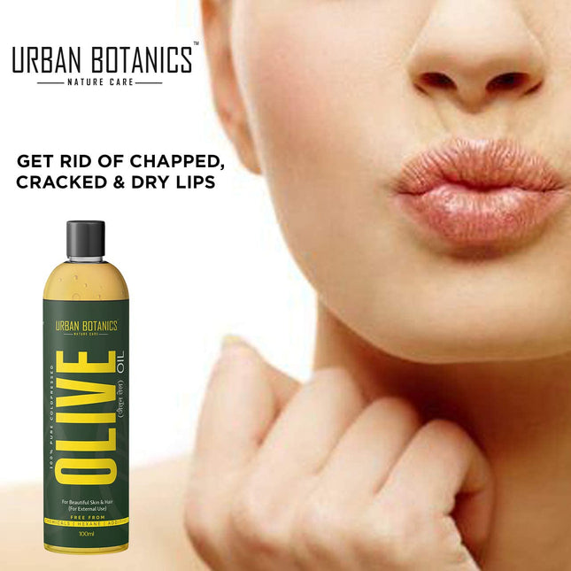 UrbanBotanics Pure Cold Pressed Olive Oil For Hair and Skin, 100ml