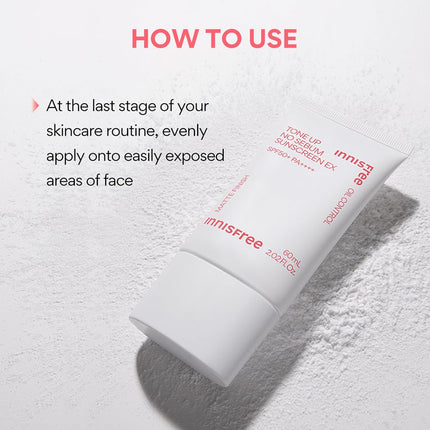 Innisfree Tone Up No Sebum Tinted Sunscreen with SPF 50+ PA++++ 60ml