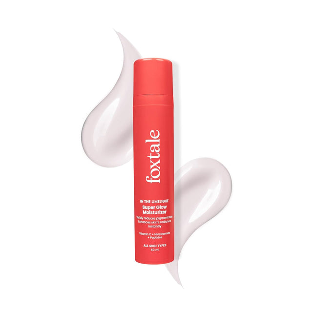 Foxtale Vitamin C Super Glow Moisturizer with Niacinamide & Peptides  50ml, Cream