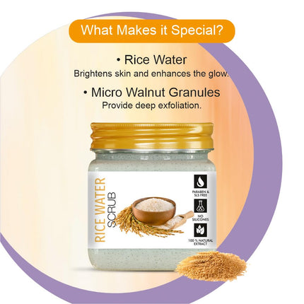 DR.RASHEL Rice water Face Scrub For Men & Women (380 Ml)