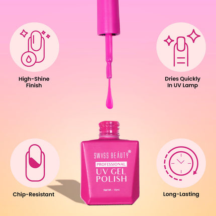 Swiss Beauty Professional Uv Gel Nail Polish, Matte Finish-15ml