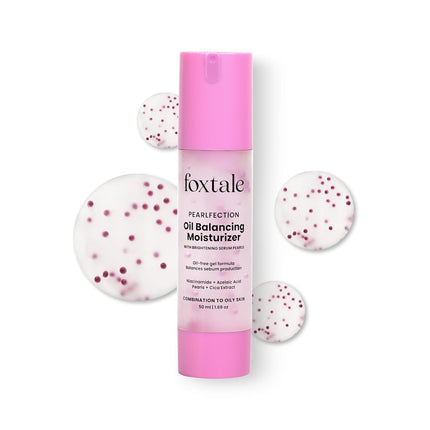 Foxtale Oil-Balancing Gel Moisturizer with Niacinamide, Azelaic Acid Pearls & Cica,50 ml