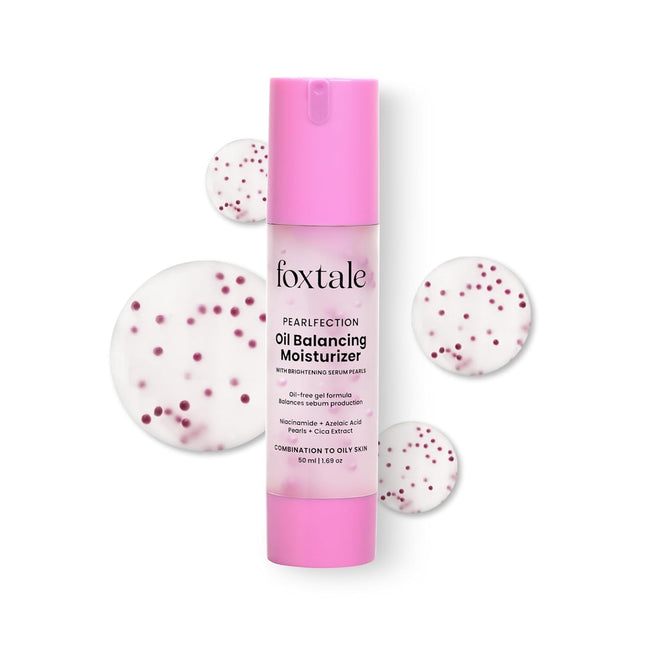 Foxtale Oil-Balancing Gel Moisturizer with Niacinamide, Azelaic Acid Pearls & Cica,50 ml