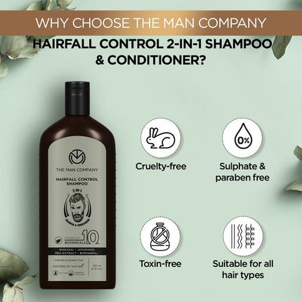 The Man Company Hairfall Control 2-in-1 Shampoo & Conditioner for Men-200ml
