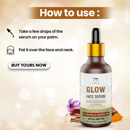 TNW-THE NATURAL WASH Glow with Kumkumadi, Licorice & Coffee Face Serum - 30ml