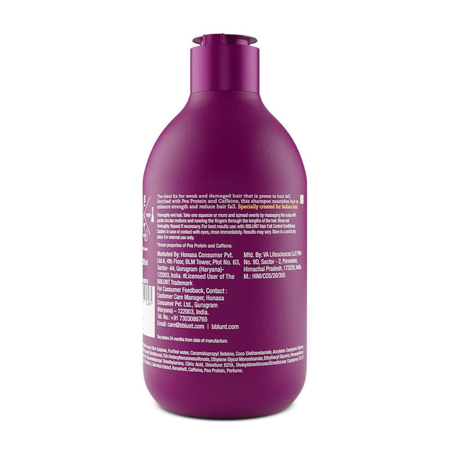 Bblunt Hair Fall Control Shampoo with Pea Protein & Caffeine for Stronger Hair-300ml