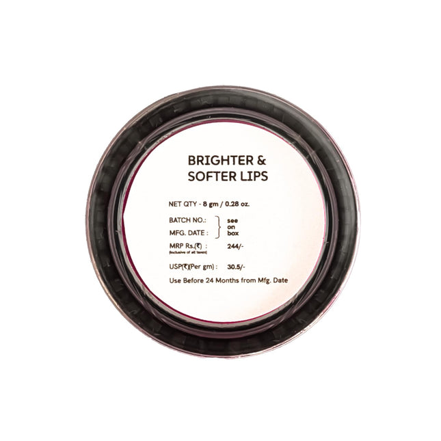 Aravi Organic Beetroot Lip Balm With Beetroots, Shea Butter & Cocoa Butter-8 Gm, Red