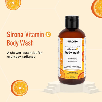 Sirona Natural Vitamin C Body Wash for Men & Women - 200 ml