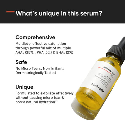 Minimalist 25% AHA + 2% BHA + 5% PHA Peeling Serum -30ml