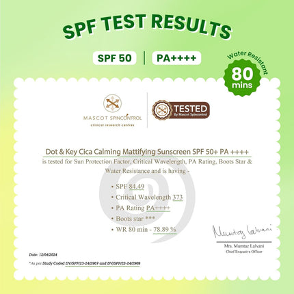 Dot & Key CICA Calming Mattifying Sunscreen SPF 50 PA++++-50gm