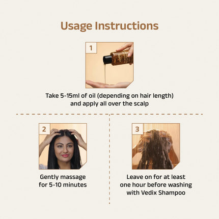 Vedix Keshamrut Herbs Infused Hair Oil - 200 ml