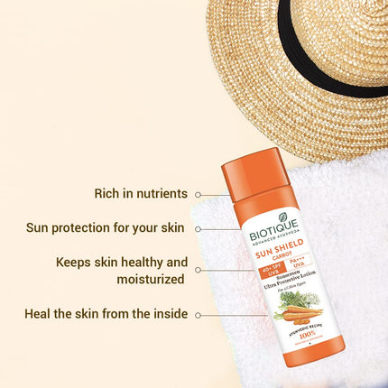 Biotique Bio Carrot Face And Body Sun Lotion All Skin Type-120ml