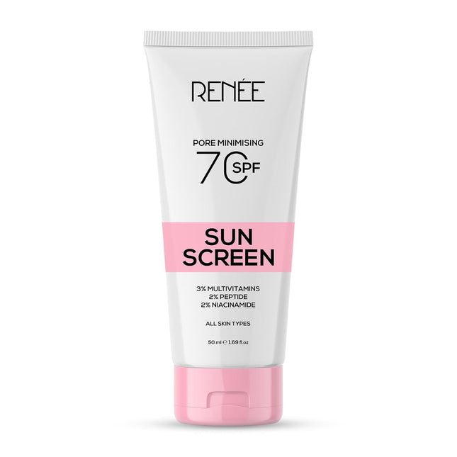 RENEE Pore Minimizing Sunscreen SPF 70 With 2% Niacinamide, 2% Peptide & 3% Multivitamins, 50Ml