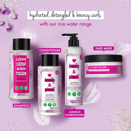 Love Beauty & Planet Rice Water & Angelica Seed Oil Curl Care Hair Mask 200ml