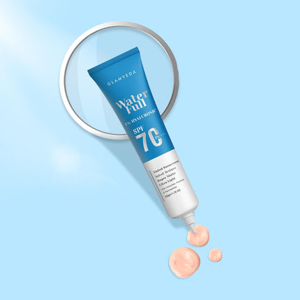 Glamveda Water Full 1% Hyaluronic Tinted Sunscreen SPF 70 PA++++ With Ceramides 50g
