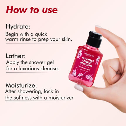 THE LOVE CO. Japanese Cherry Blossom Body Wash-50ml