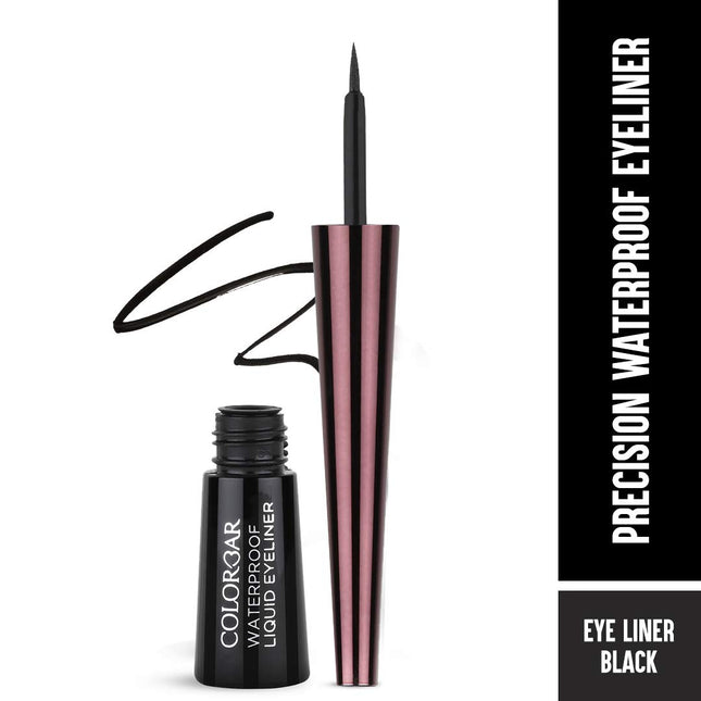 Colorbar Waterproof Opaque Liquid Eyeliner Opaque Finish - Black, 2.5ml