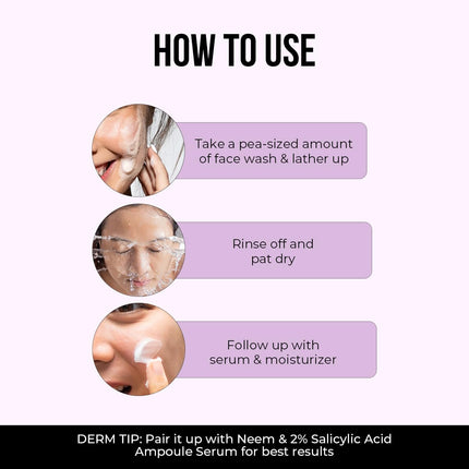 Dr. Sheth's Neem & 2% Salicylic Acid Face Wash | For Oily & Acne Prone Skin-100ml