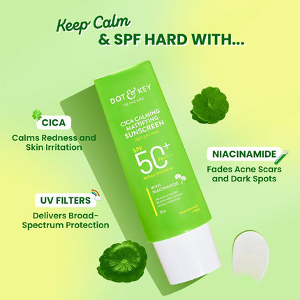 Dot & Key CICA Calming Mattifying Sunscreen SPF 50 PA++++-50gm