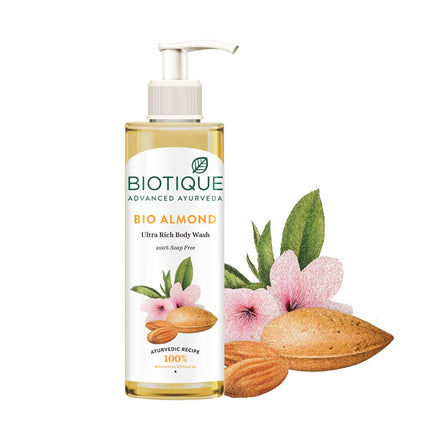 Biotique Almond Oil Ultra Rich Body Wash for All Skin Types | 200mL