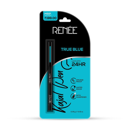 RENEE Hard Black Kajal Pen with Sharpener -0.35gm
