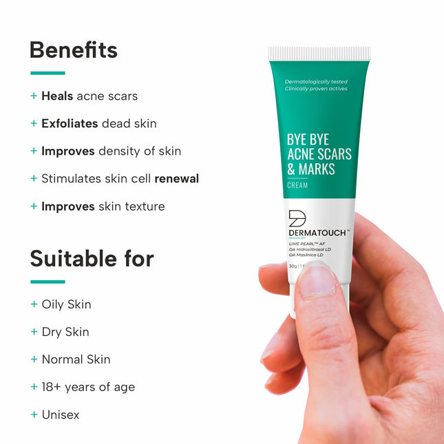 DERMATOUCH Bye Bye Acne Scars & Marks Cream || Acne Scars Corrector