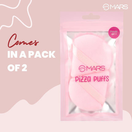 MARS Pizza Powder Puff for Face Makeup -Pack of 2
